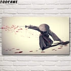 Самурайская катана, японское аниме, плакаты и принты, настенное искусство, гостиная, шелковая Живопись, украшение для спальни, домашний декор, фотографии