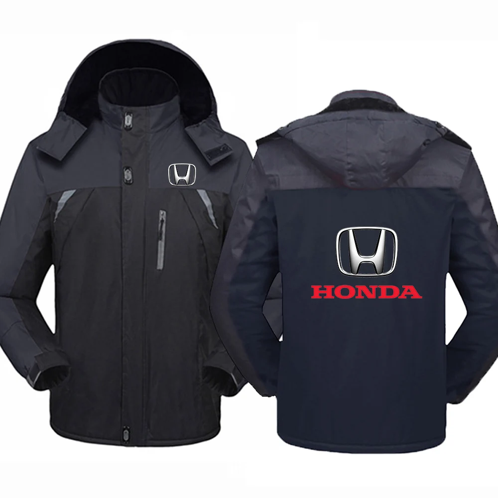 

Honda Car Letter Printing 2021 Autumn Winter Thick Men's Women's Jackets Cotton Clothes Windproof Warm Mountaineering Clothes