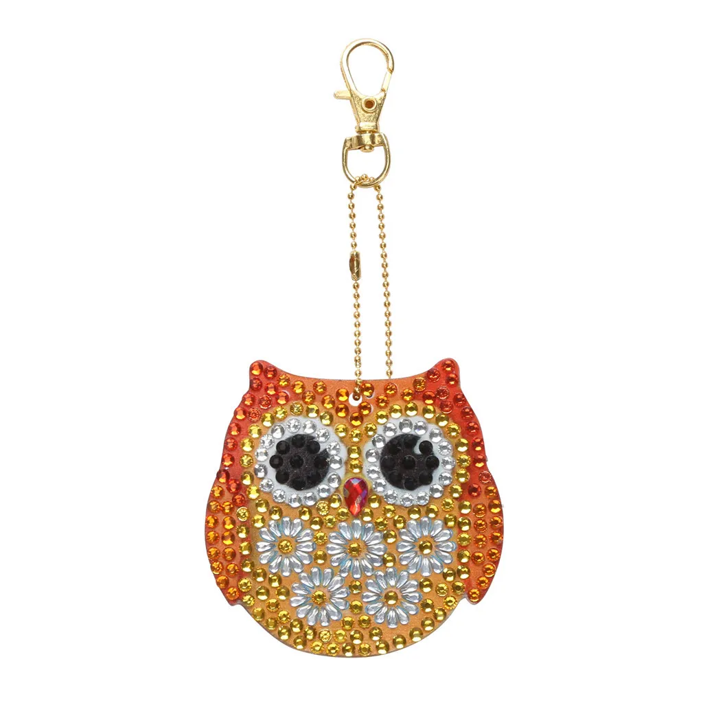 5D Diamond Painting Keychain Rhinestone Embroidery Pendant Key Ring Set DIY Craft Kits Cross Stitch Chain Car Bag Decor #W | Дом и сад
