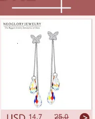 Neoglory, имитация жемчуга, кристалл, стразы, синяя Длинная кисточка, сердце, любовь, висячие серьги-капли в подарок, ювелирные изделия, 2020New He1 B1