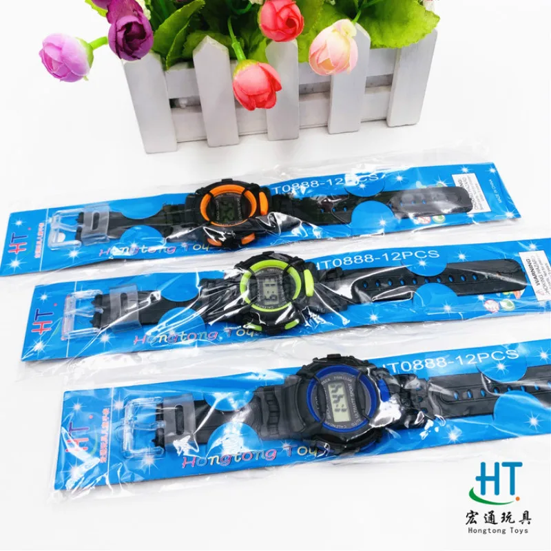 

Pop Style Children Watch Boys And Girls Black Color Circle Electrons Kids Watches