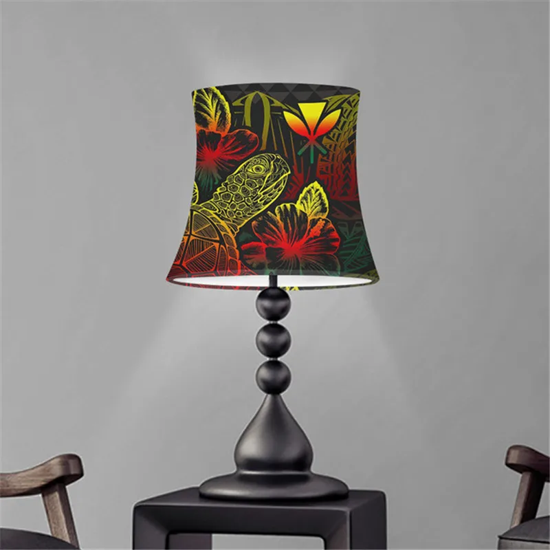 

Polynesian Sea Turtle Floral Print Lampshade Lighting Accessories Hom Table Wall Bedroom Nordic Style Light Covers Lamp Shade