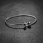 1 шт., высококачественные простые браслеты для женщин и мужчин, оригинальный Серебристый браслет для девушек, изящный модный браслет, ювелирные изделия, подарки