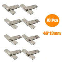 10 Pcs Neodymium Magnet Metal Magnetic Name ID Strong powerful Tag Badge 46*13mm Tags With 2 Pcs Magnets Buckles
