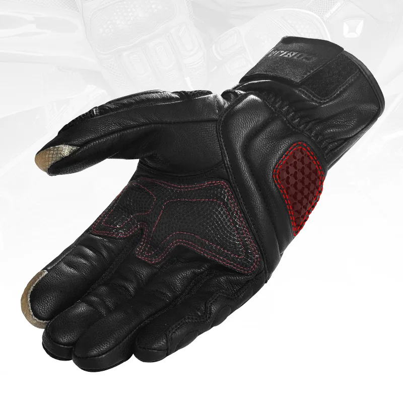

Motorcycle Gloves Genuine Sheepskin Leather Off-Road Riding Motorbike Full Finger Gloves Retro Moto Guante Motocross Gloves