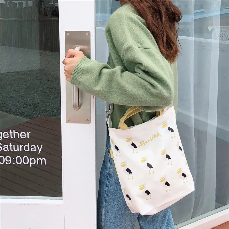 Садовая дневная Боковая Сумка Женская Студенческая Веселая мультяшная сумка с