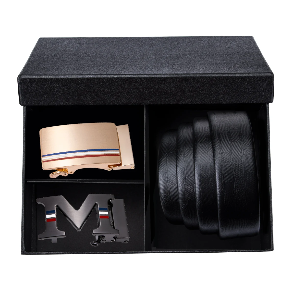 Мужской кожаный ремень без пряжки 3 5 см Широкий прочный автоматической