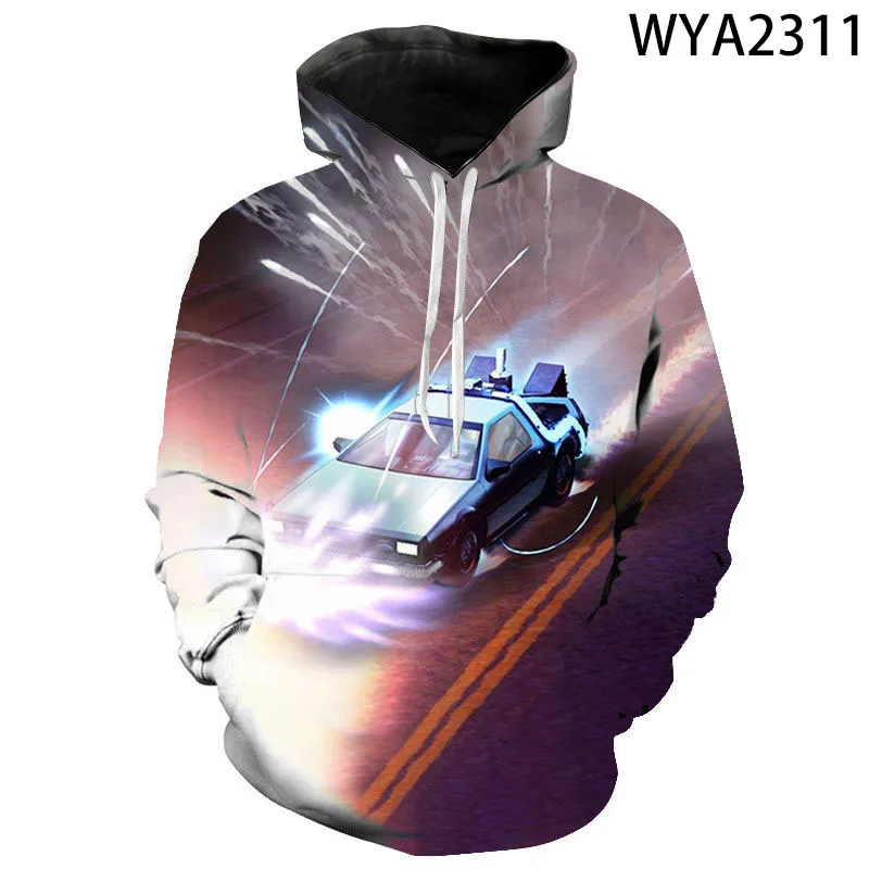Толстовки с 3D принтом Назад в будущее для мужчин и женщин Детские повседневные