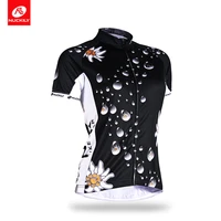 nuckily flower pattern womens cyling jerseys mtb bike jersey bicycle shirts tops short sleeve racing top shirts cycle jersey
