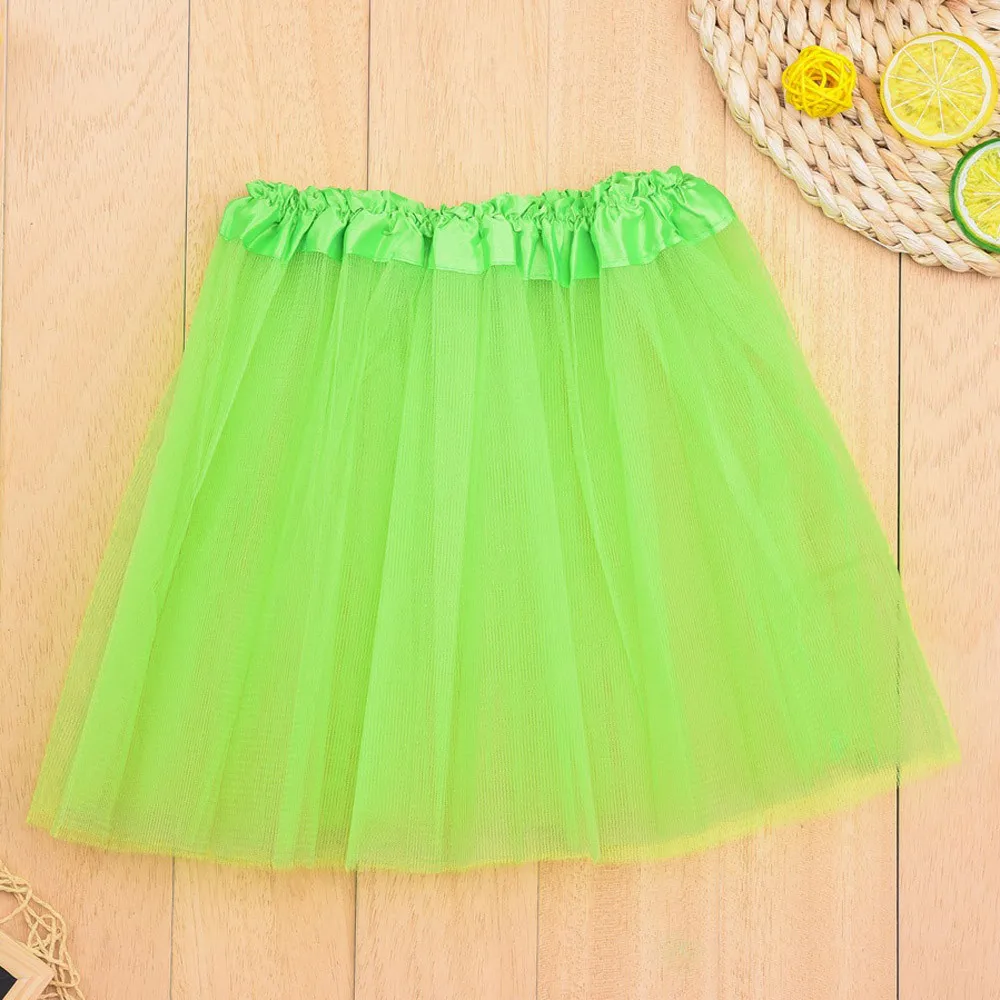 Girls Kids Baby Skirits Dance Solid Elastic Tutu Skirt Pettiskirt Ballet Fancy Costume Sweet And Casual | Мать и ребенок