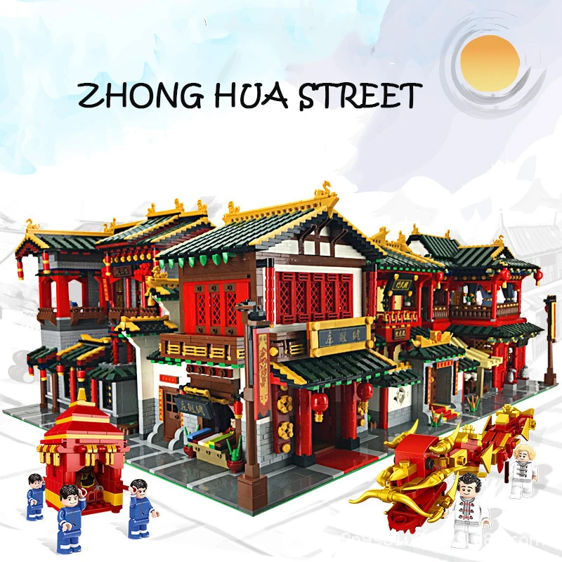 XingBao город Streetview китайского китайский Архитектура модель кирпичики Вид из окна