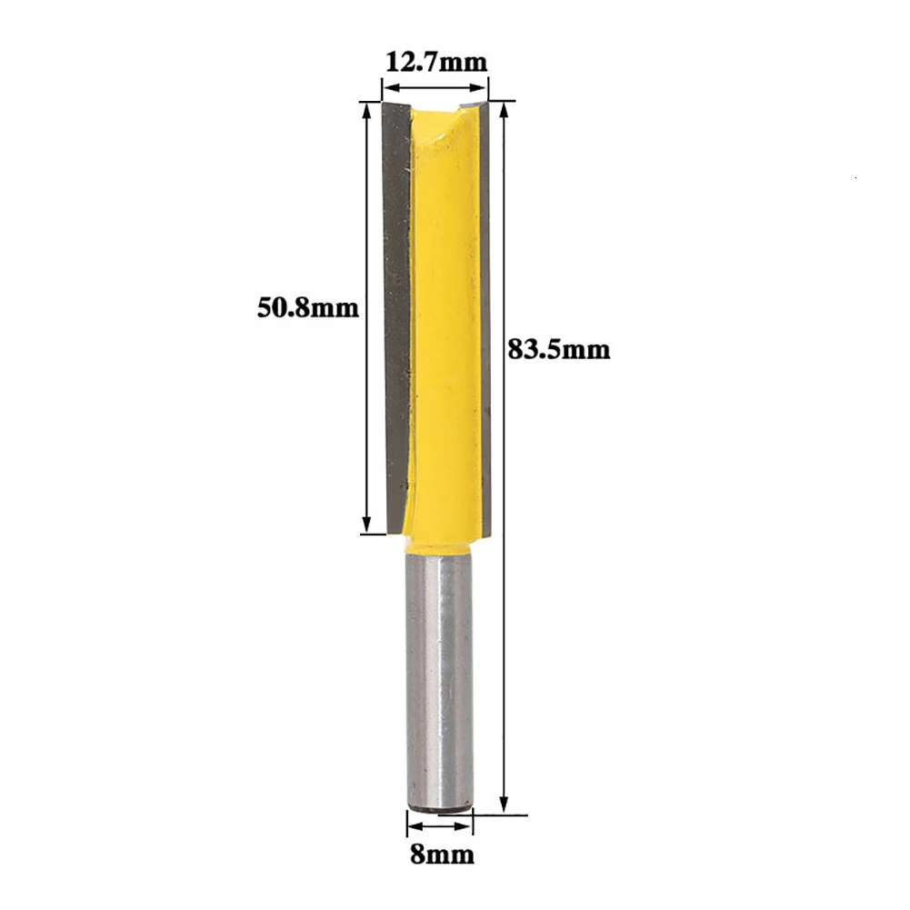 8 мм хвостовик Экстра длинная заподлицо Удлиненный прямой фрезерный станок DIY