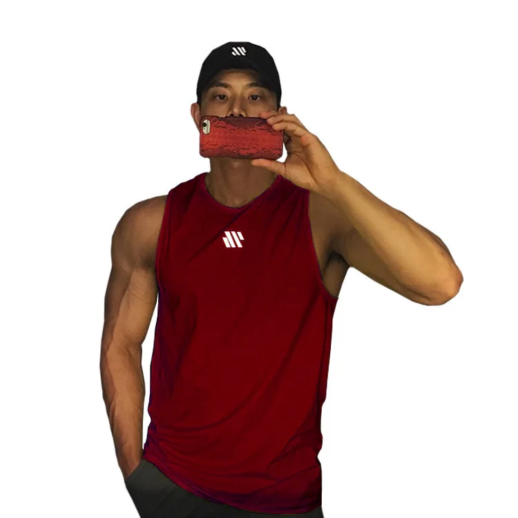 

Mens Fitness Gym Tank Top Men Running Sleeveless Shirt Male Mesh Breathable Sports Vest Undershirt Sports Wear Workout Tops