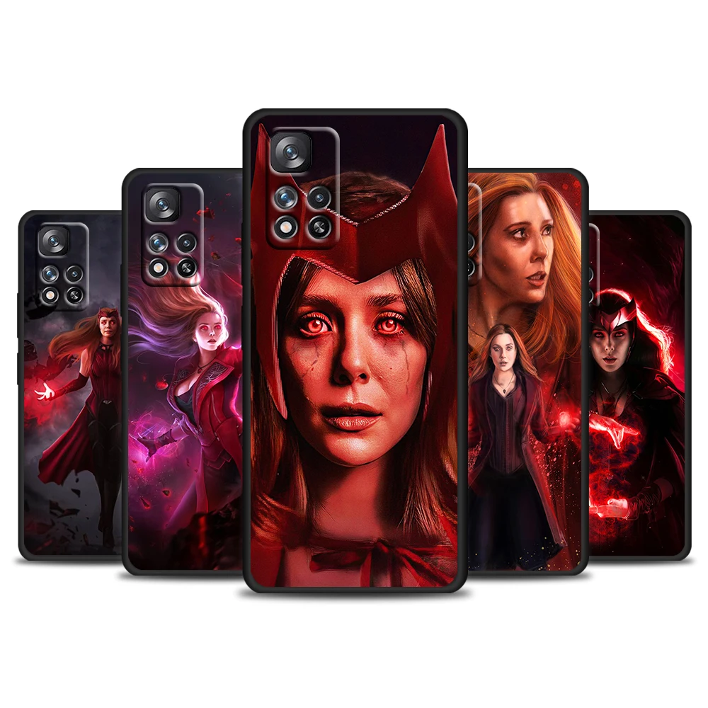

Scarlet Witch Marvel For Redmi 10 9 9C 9A 8 8A 7 7A 6 6A 5 5A 4X 4G 5G Prime Pro Plus Silicone Soft Black Phone Case