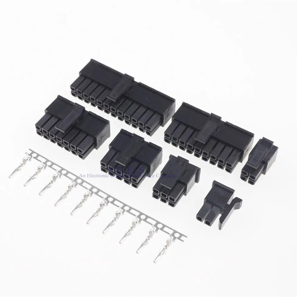 10 комплектов 3 0 мм Micro Fit штепсельная розетка корпус 2 Pin 4 6 8 12 14 16 18 20 22 24 P оболочка +
