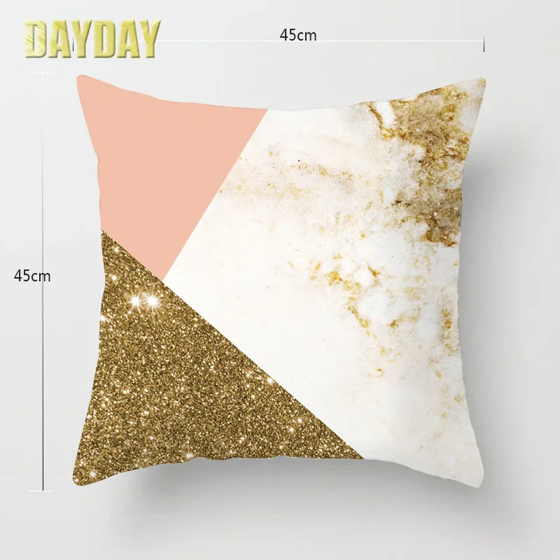 Marble Cushion Cover 45*45 Geometric Printed Pillowcase Sofa Decorative Pillows For Livingroom Home Decor Cushions Pillow Case | Дом и сад