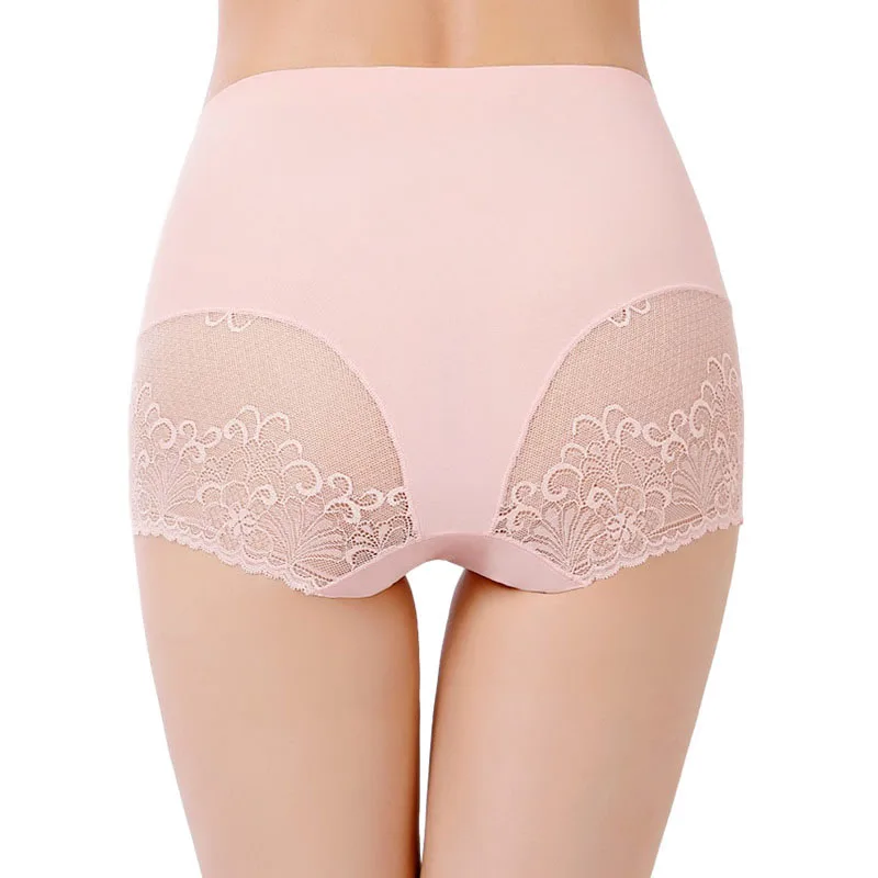 

Sexy Lace Panties Women Comfortable Nylon Briefs Ladies Lingerie Intimates High Rise Large Size Seamless Women Underwear