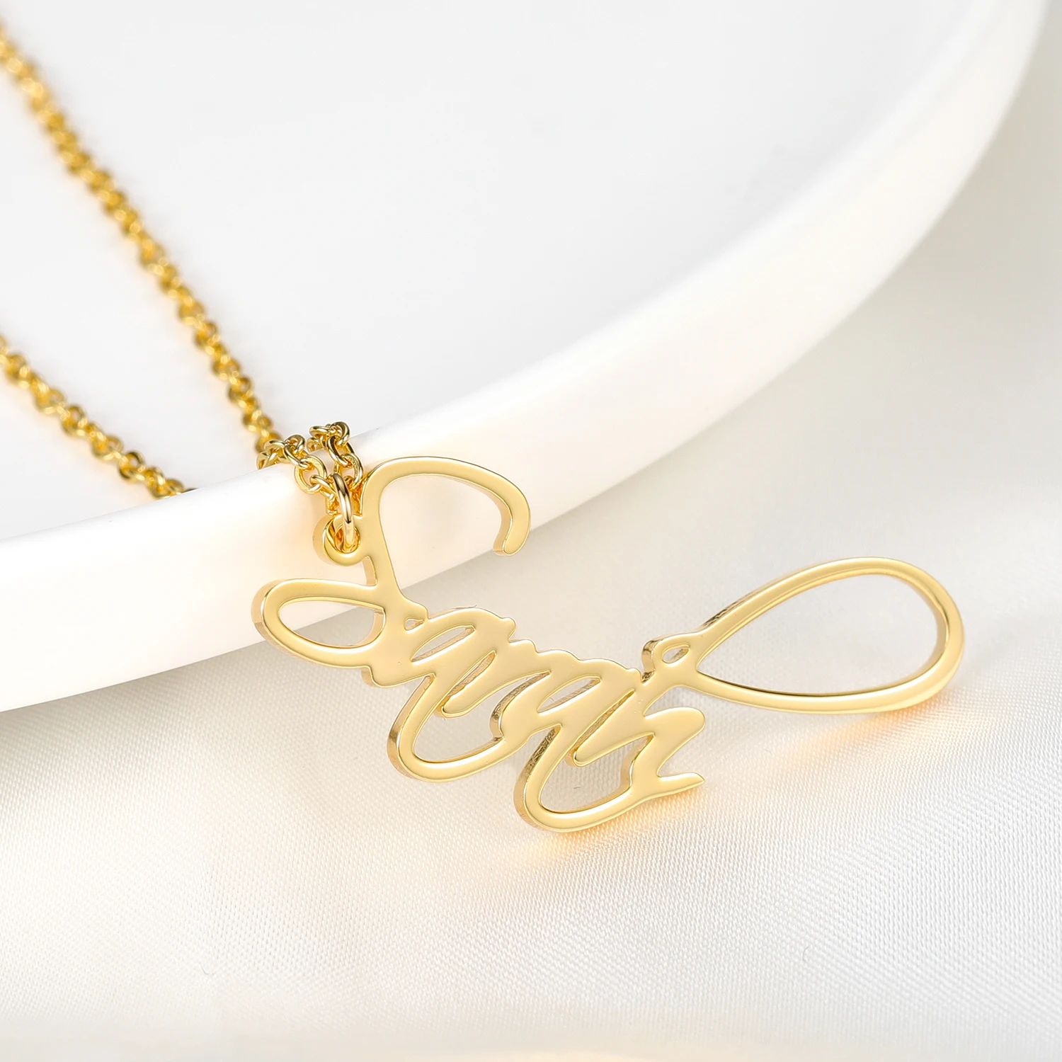 Custom Name Necklace Personalized 925 Sliver Necklaces For Women Man Customized Jewelry Girlfriend Gift