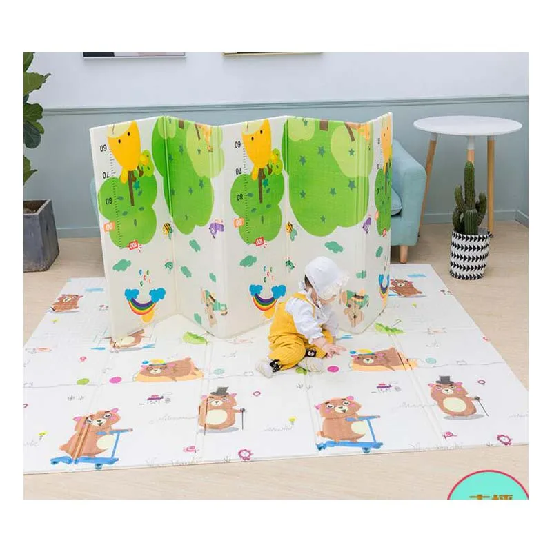 XPE Environmental Protection Baby Crawling Mat Home Multi-Function Folding Children Climbing 200*180*1 cm Thick Game Pad | Игрушки и