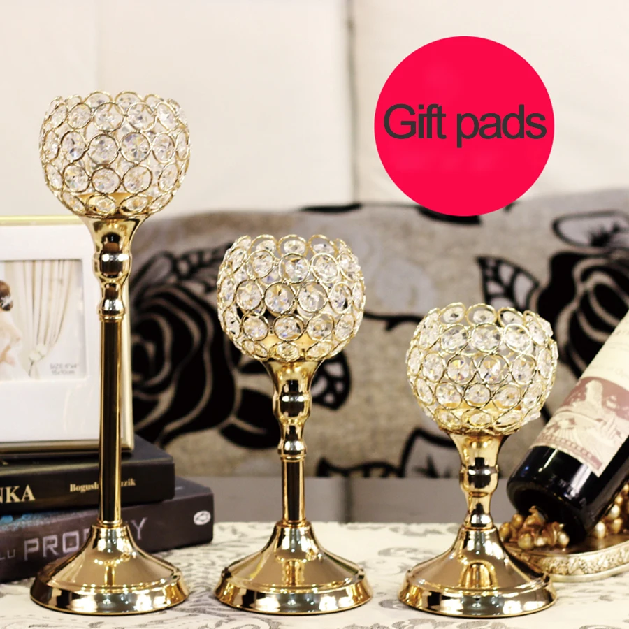 Ins Золотой подсвечник для ужина при свечах металлический Рождественский