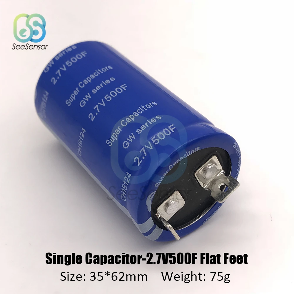 6 шт./компл. сверх яркий конденсатор 2,7 V 360F 400F 500F 2,85 V 700F супер конденсаторы с защитной платой для автомобиля авто блок питания