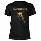 Футболка Candlemass с золотым черепом, женская футболка с металлическим ремешком, трендовая забавная футболка в стиле Харадзюку