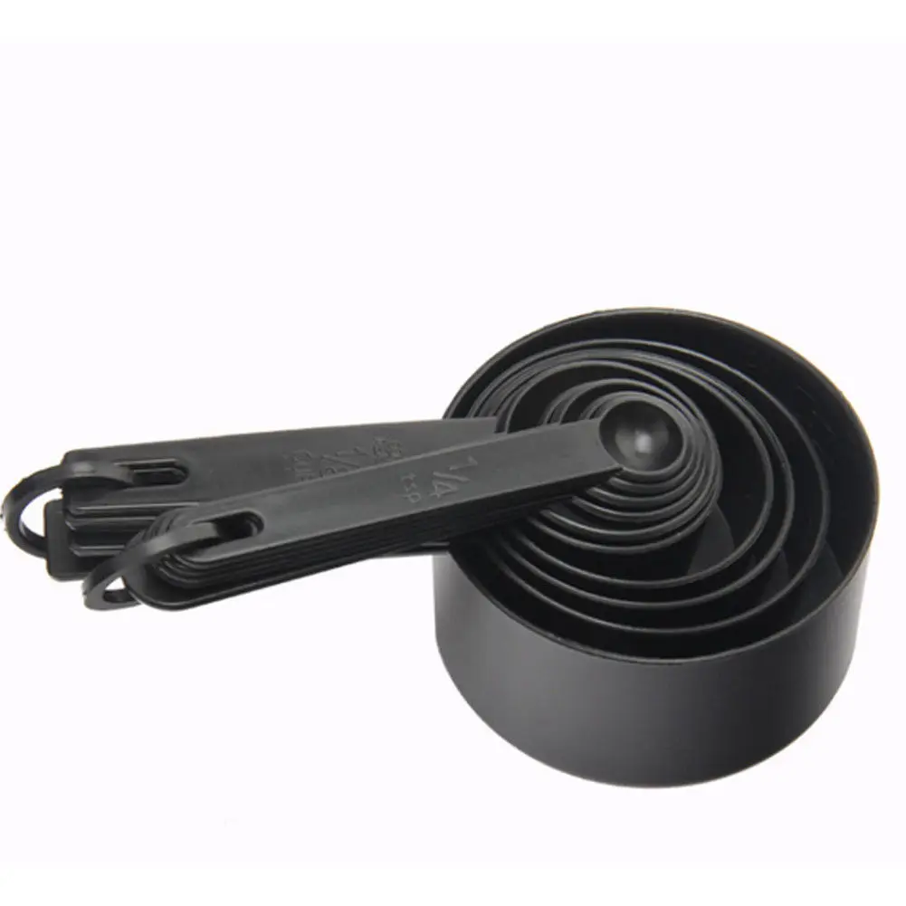 10 шт. черные мерные чашки и ложки из нержавеющей стали набор кухонная выпечка