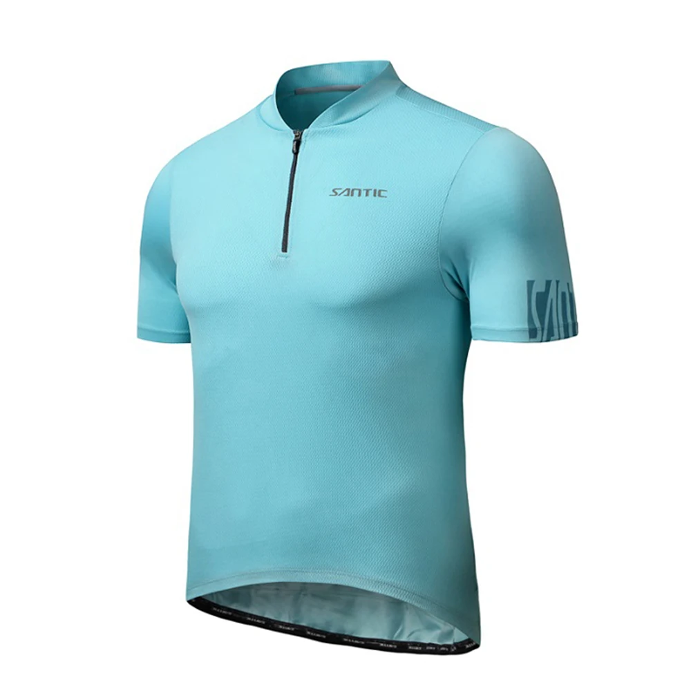 Веломайка Santic мужская с коротким рукавом дышащая Светоотражающая увлажняющая