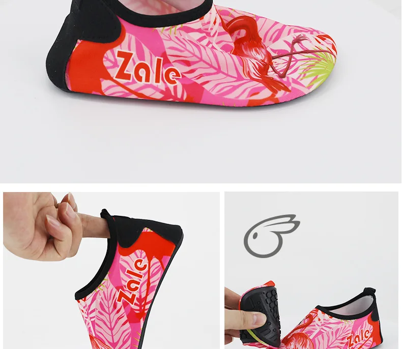 Sapatos de Água Crianças Descalço Rápido-seco Aqua Yoga Meias Meninos Meninas Flamingo Mergulho Natação Sapatos Praia Chinelos 16 Crianças sapatos de água descalço rápido-seco aqua