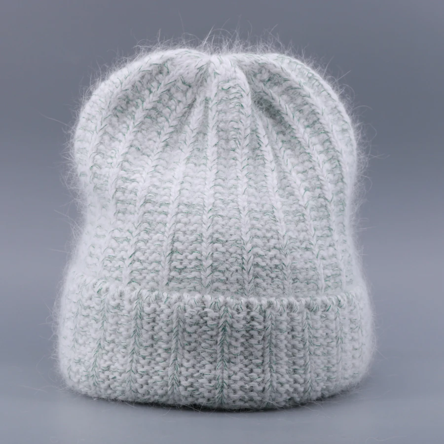 Зимняя вязаная шапка Skullies для женщин винтажная яркая шелковая женская с