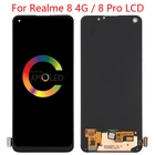 ЖК-монитор для Realme 8 Pro, оригинальный ЖК-монитор 6,4 дюйма Realme 8 RMX3085 8pro RMX3081, запчасти для сенсорного экрана