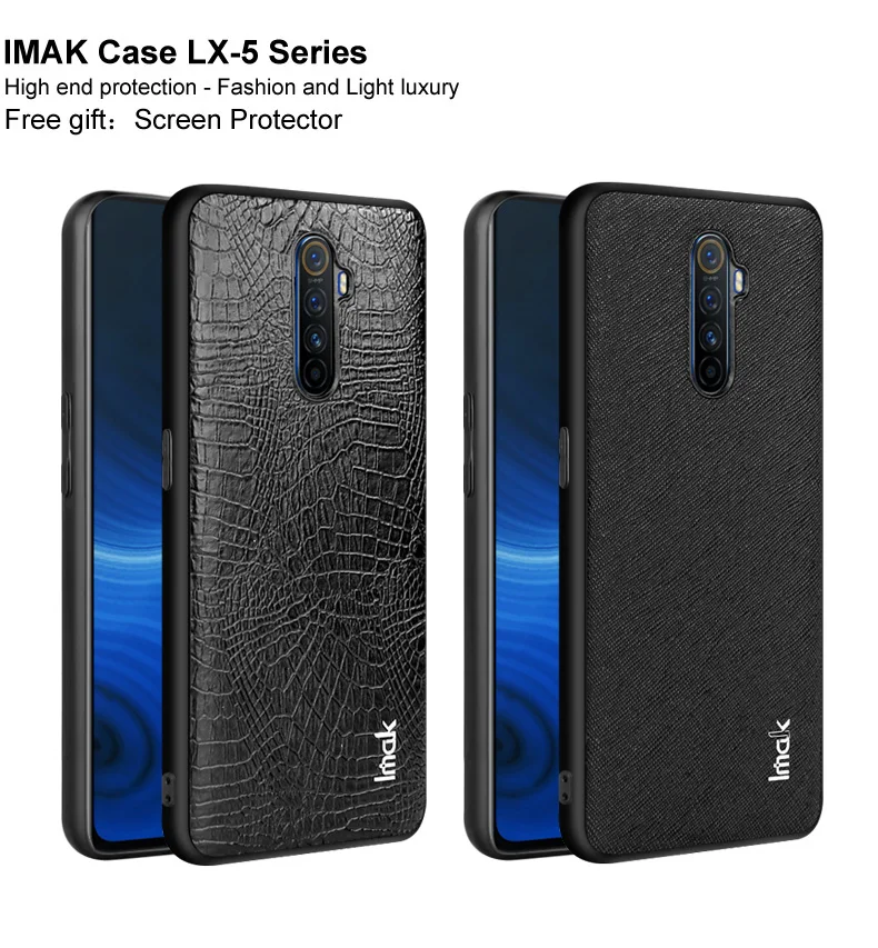 Для Realme X2 Pro Imak LX-5 из искусственной кожи чехол для OPPO Reno Ace задняя крышка чехол защитная пленка