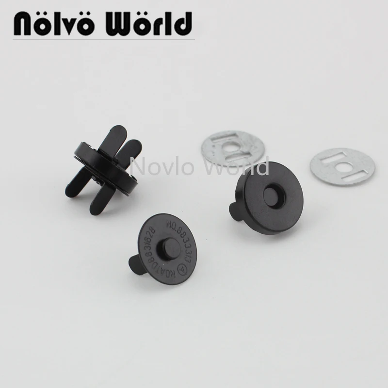 10 шт. тест черный цвет 14x3мм Магнитная кнопка для кошелька магнитные застежки