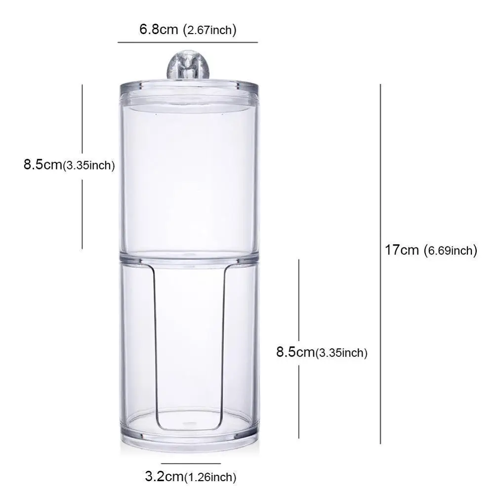 Прозрачные круглые ящики для хранения контейнеров хлопковый коврик макияжа
