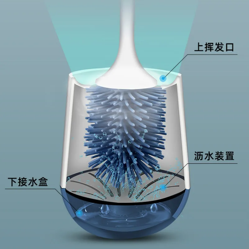 

Bathroom Silicone Toilet Brush Set Holder Eco Modern Hygienic Toilet Brush Organizer Salle De Bain Toilet Accessories DE50MT