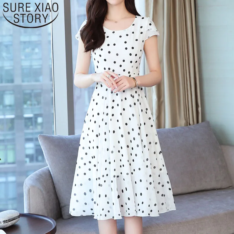 Blusas femininas элегантное женское платье платье с длинным рукавом женское длинное платье в горошек с бантом черные шифоновые платья 3XL размера плюс 1475 45