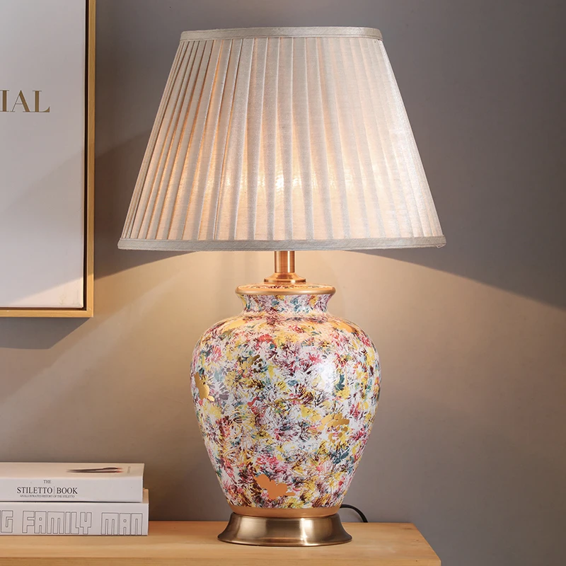Новинка креативные теплые Керамические настольные лампы в китайском стиле