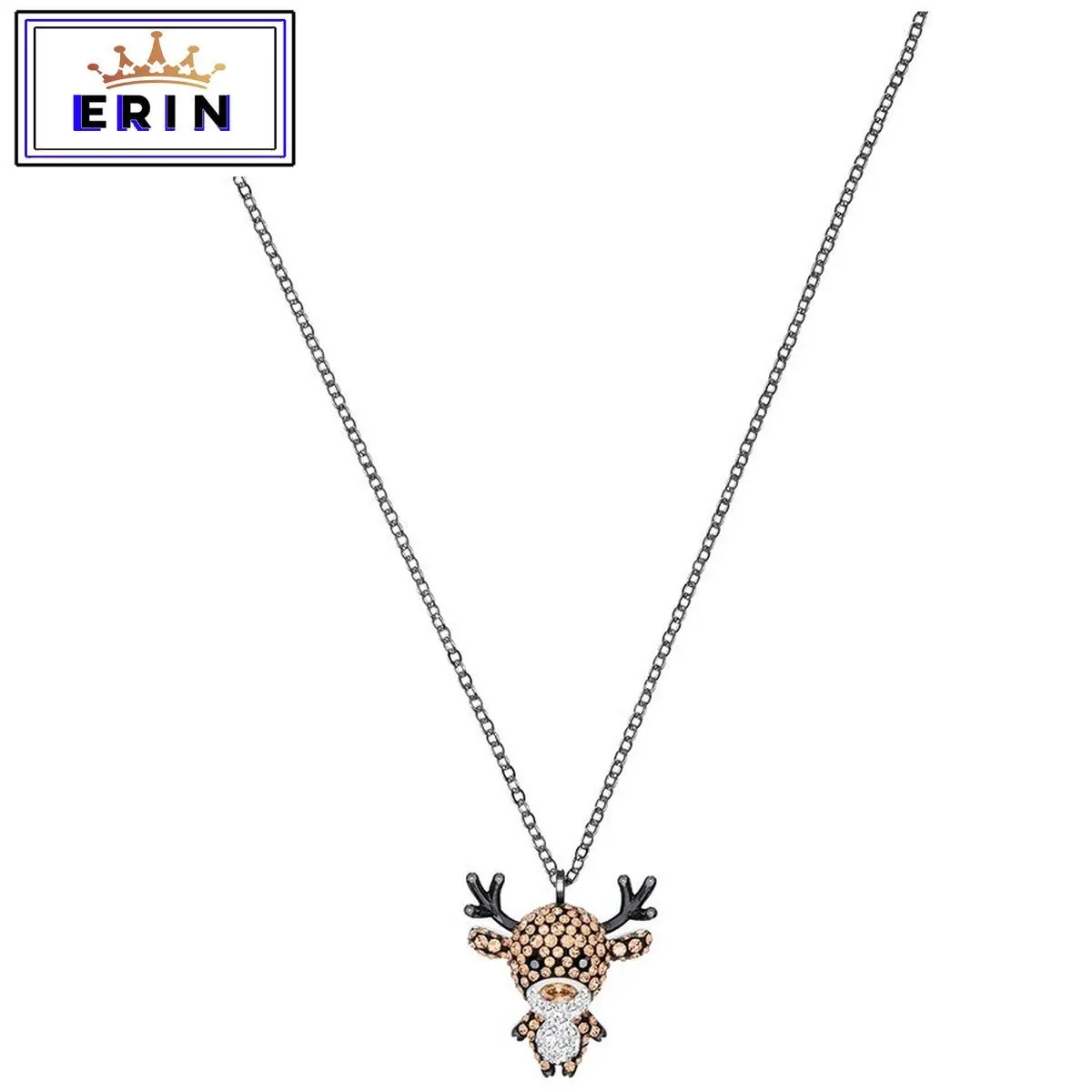 

ERIN High quality SWA. Cartoon necklace "deer" Girl Gift Crystal Necklace