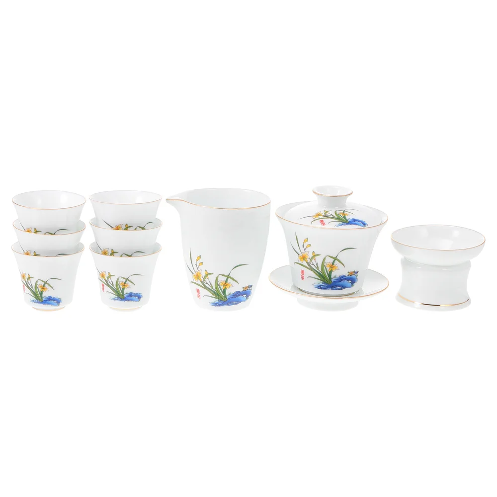

1 Set Chinese Tea Cups Teapot Set Ceramic Kettle Teapot Cup Set Kung Fu Teaware