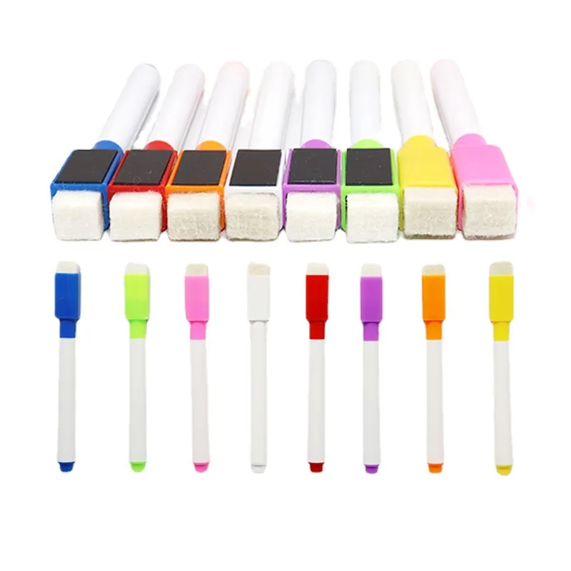 

8Pcs/Set Magnetic Blackboard Erasable Pen Marker Chalkboard Stickers for Glass Windows Electronic LED Light Classroom Supplies