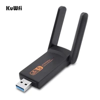 kuwfi 1900mbps dual band 2 4g5 8g wifi dongle computer usb3 0 wi fi aapter 802 11ac network card hi speed with 2 antennas
