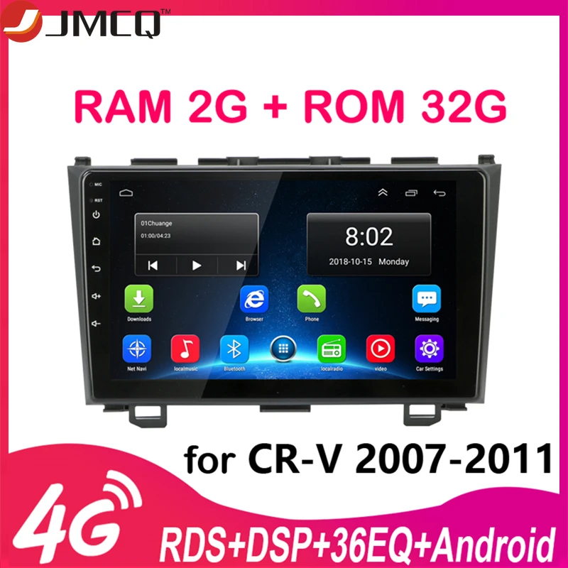 JMCQ 2G + 32G RDS Android 2 din автомобильное радио GPS навигация для Honda CRV 2007 2011 мультимедийный