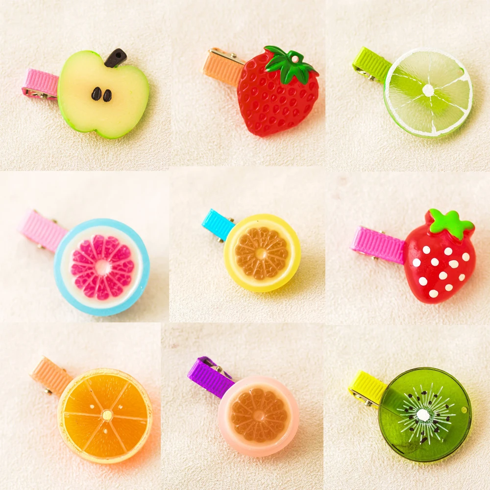 Новые корейские заколки для волос с фруктами летние акриловые милым арбузом