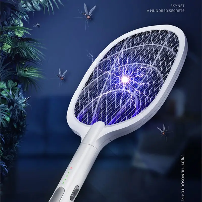 

Handheld Racket Fly Bug Electric Tennis Bat USB Charge Mosquito Swatter Killer