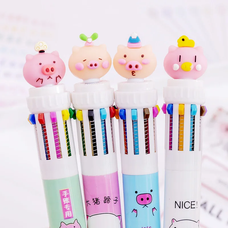 4 шт. kawaii ручка Милая свинья ручки 10 цветов Продвижение Подарок школьные