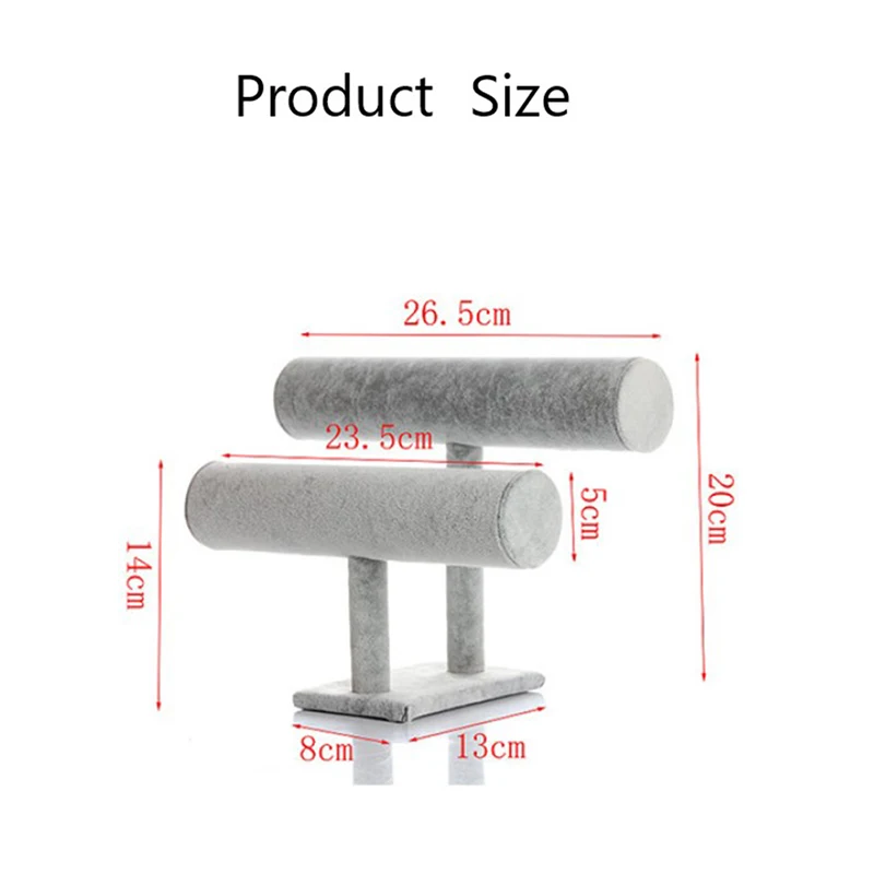 2-уровневый держатель для дисплея браслета T-Bar черная подставка | Украшения и