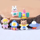 10 шт. милые Подвески в виде животных из смолы для изготовления ювелирных изделий своими руками фурнитура для сережек браслетов ожерелий аксессуары кабошон с плоским основанием