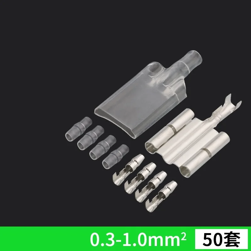 

50 Pcs Auto Wire Bullet Butt Cold-Pressed Quick Connection Splice Terminal For Elcetric Connector Crimp Loose Pins DJ211-3.5A