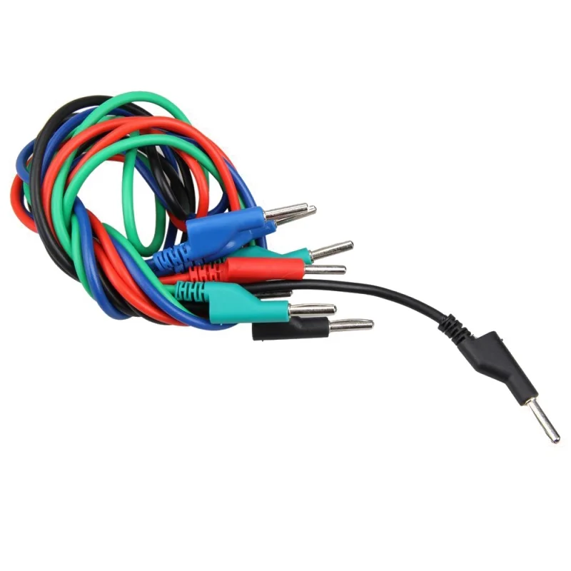 4 шт. двойной мм разъем типа банан Штекерный силиконовый Тестовый Кабель M/M 1