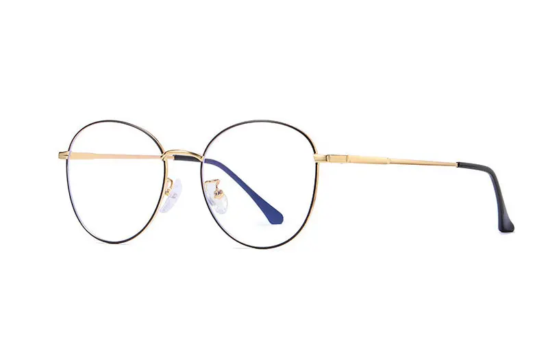 VANLOOK Computer Glasses Round Anti Blue Ray Light Blocking Fashion Metal Eyeglasses Frame Men Women Clear Lens Anti Radiation